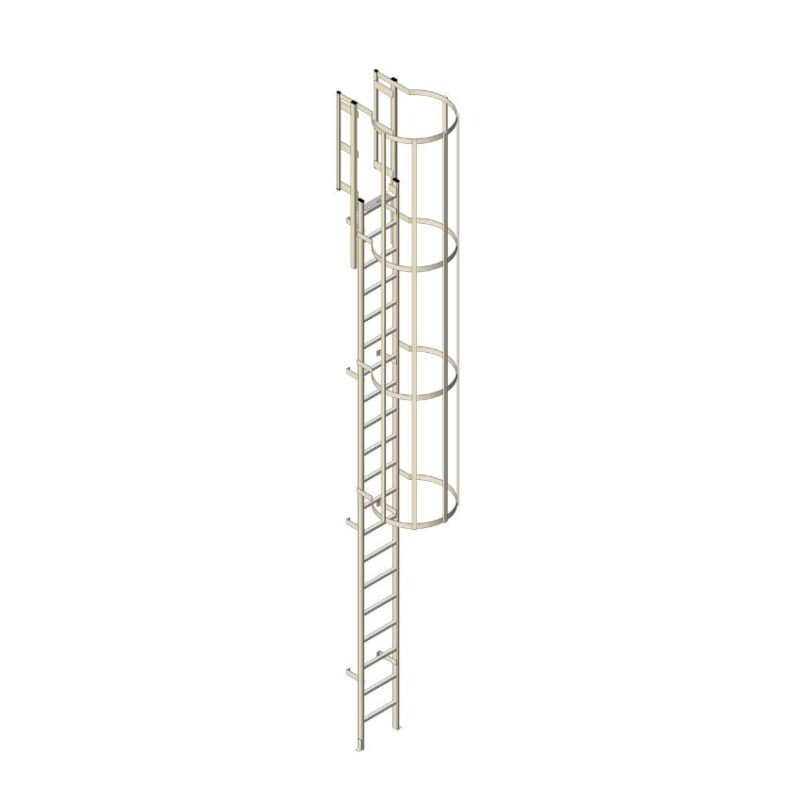 Escalera marina con protección de fibra de vidrio