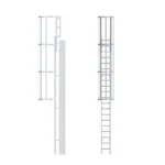 Perfil escalera marina con proteccion de aluminio