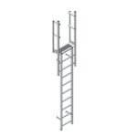 Escalera fija de aluminio