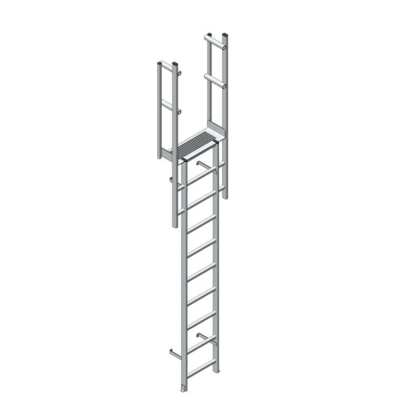 Escalera fija de aluminio